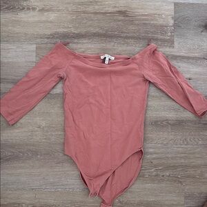 Pink Off-Shoulder Bodysuit